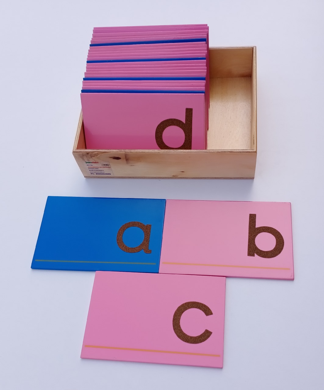 SANDPAPER LETTERS WITH BOX PRINT