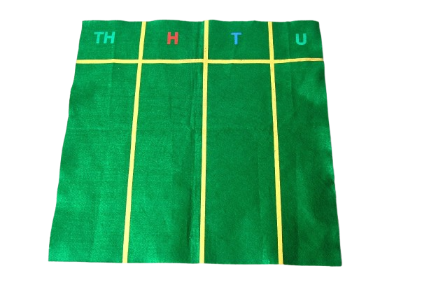 MARKED GREEN FELT MAT SET OF 6